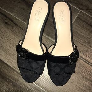 Coach Black Wedges